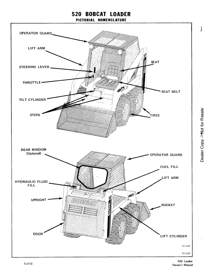 Download Bobcat Clark 520 Hydrostatic Loader Owner Manual PDF - 6549811