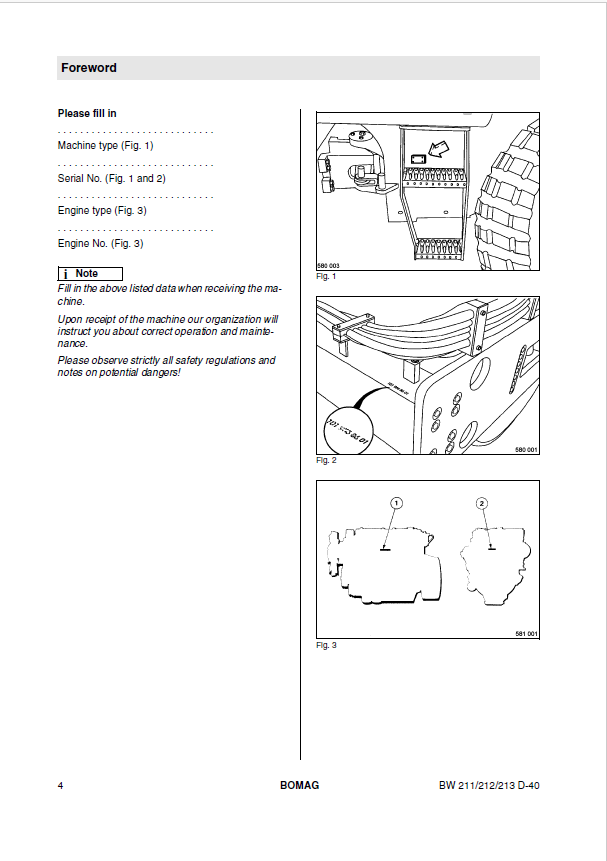 Download Bomag BW 213 D-40 BW 213 PD-40 Maintenance Manual
