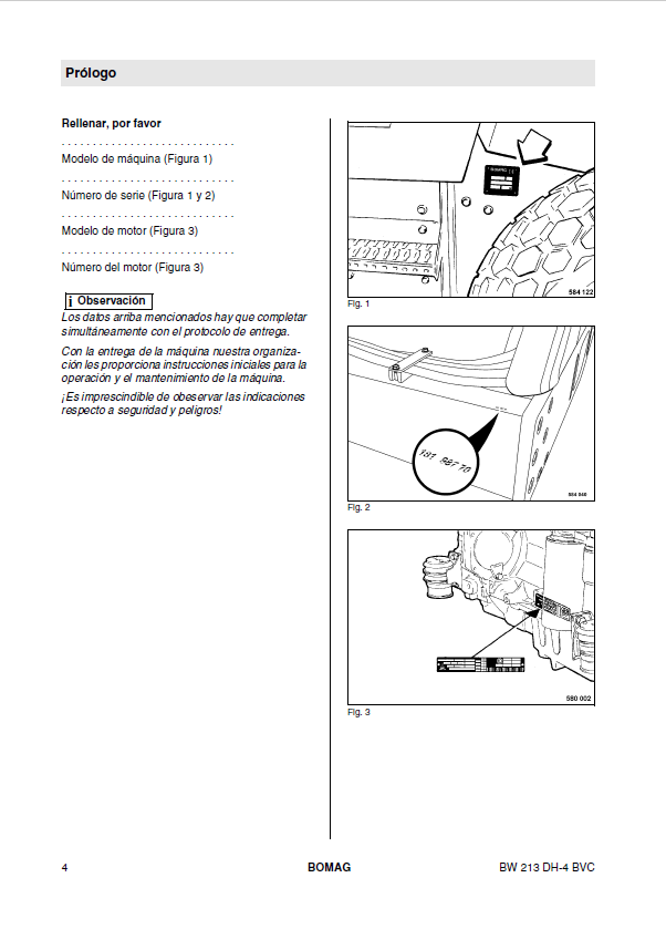 Download Bomag BW 213 DH-4 BVC 05.2007 Manual (Part 00804443)