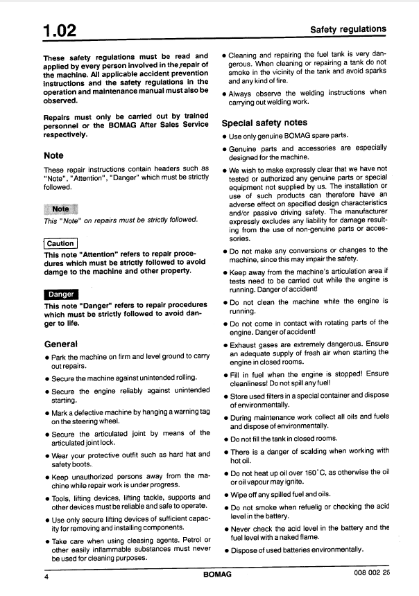 Download Bomag BW 214 D-3 Instruction & Repair Manual (00819491)