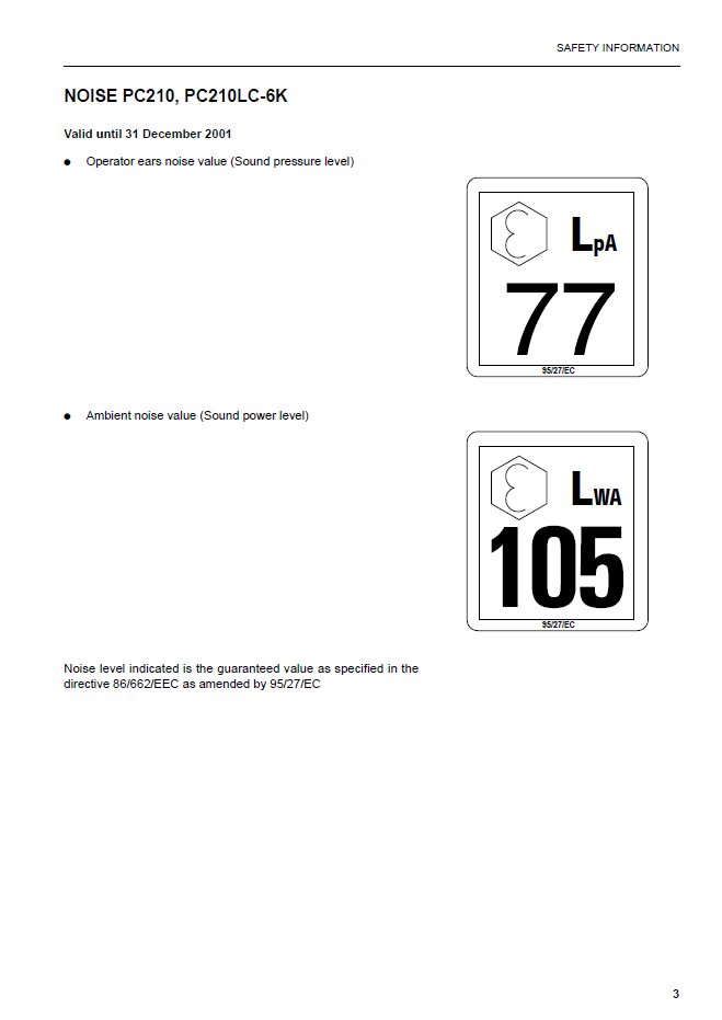 Download EEAM006011: Komatsu PC210-6K, PC240LC Hydraulic Excavator Maintenance Manual