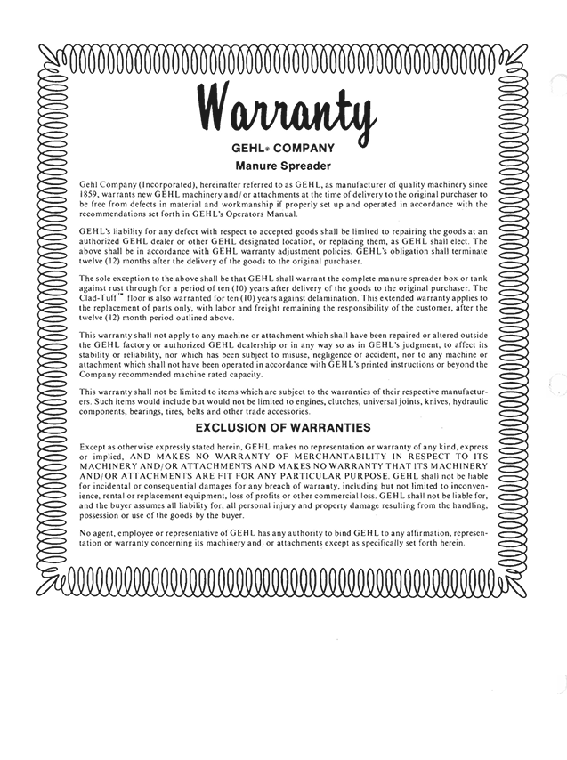 Download GEHL 113 Manure Spreader Operator Manual PDF 903737