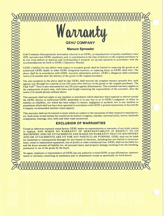 Download GEHL 132 142 Manure Spreader Operator Manual PDF