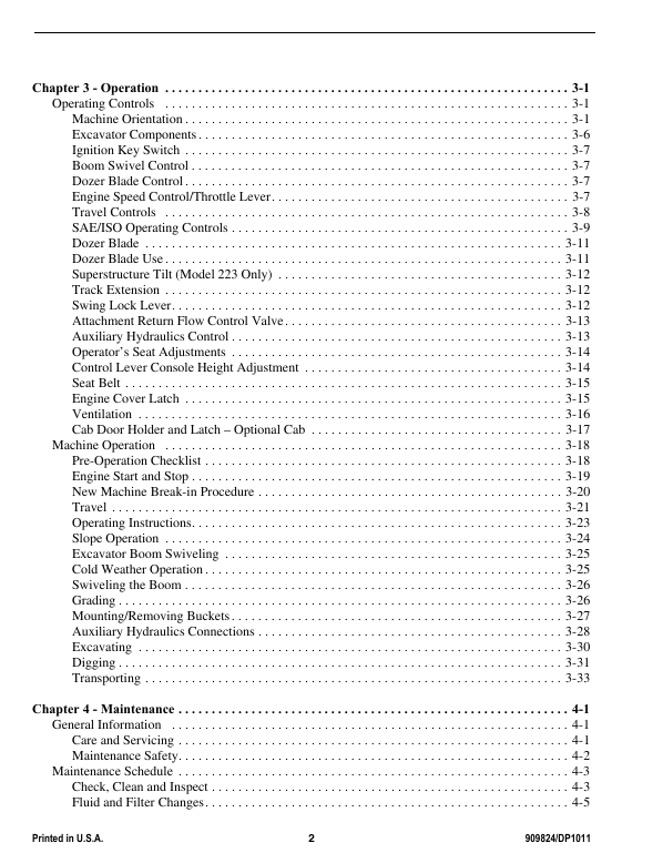 Download GEHL 153, 193, 223 Excavator Operator Manual PDF (909824)