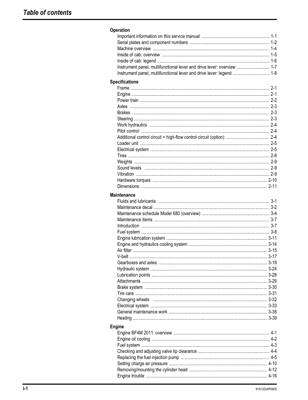 Download GEHL 680 Wheel Loader Repair Service Manual PDF