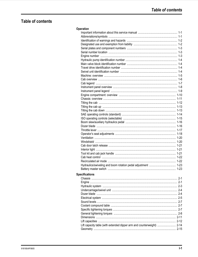 Download GEHL 803 Compact Excavator Workshop Service Manual PDF