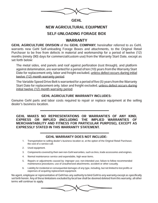 Download GEHL 980 Forage Box Operator Manual PDF 907591