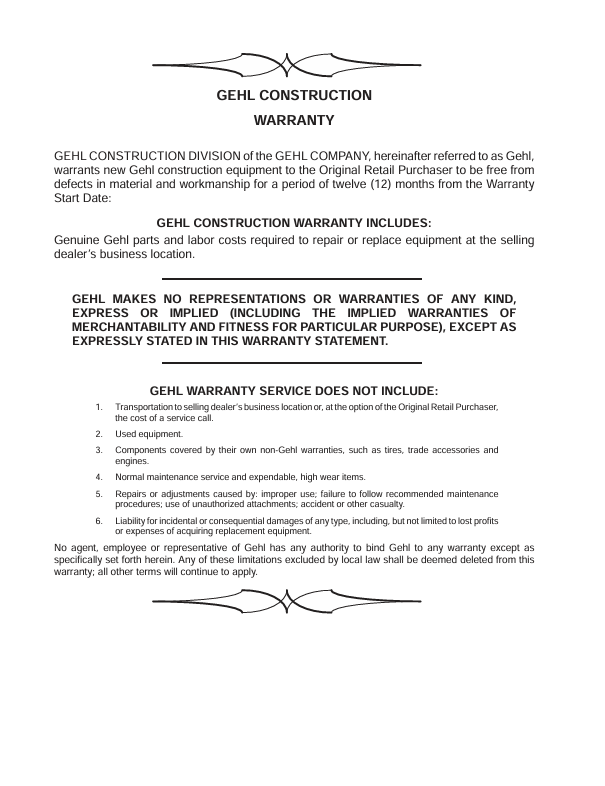 Download GEHL AL20DX Articulated Loader Operator Manual PDF