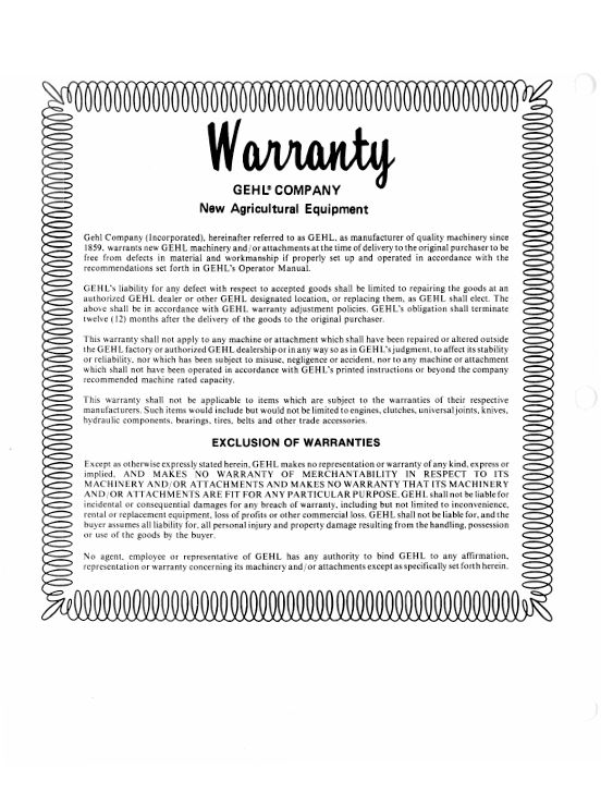 Download GEHL CA670 One Row Crop Attachment Operator Manual PDF