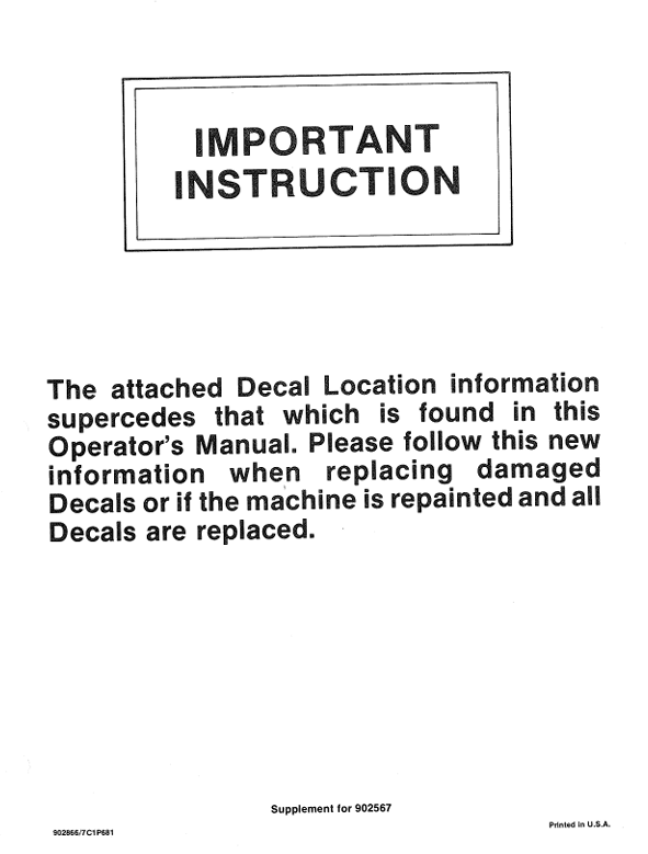 Download GEHL CB 1250 Forage Harvester Operators Manual 902567