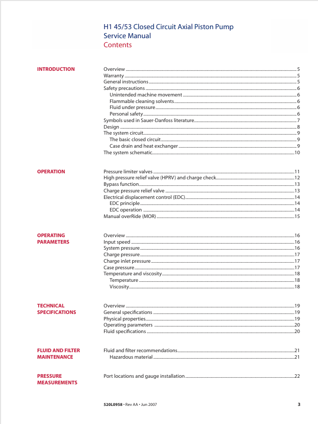 Download GEHL H1 45/53 Axial Piston Pump Service Manual PDF