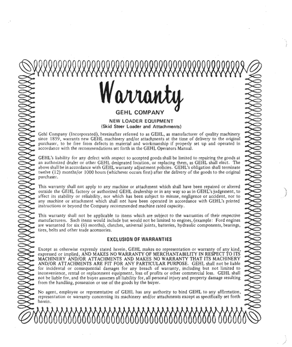 Download GEHL HL 2600 Loader Operator Manual 901989 PDF