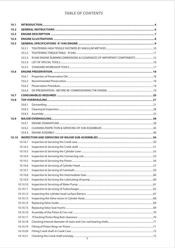 Download GEHL Kirloskar 4R1040 Engine Service Manual PDF