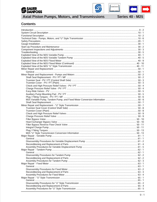 Download GEHL Series 40 M25 Axial Piston Pump & Motor Manual PDF