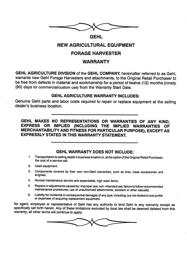 Download GEHL TR3038 Two Row Crop Attachment Operator Manual PDF
