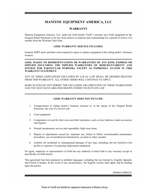 Download GEHL Z80 GEN:2 Compact Excavator Manual 50940322 PDF