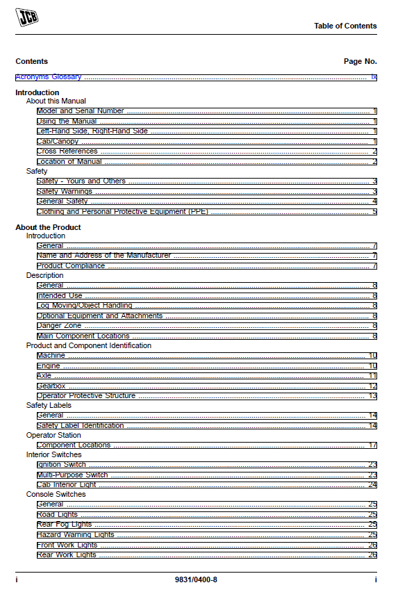 Download JCB 3CX, 4CX, 5CX Backhoe Loader Operator Guide PDF