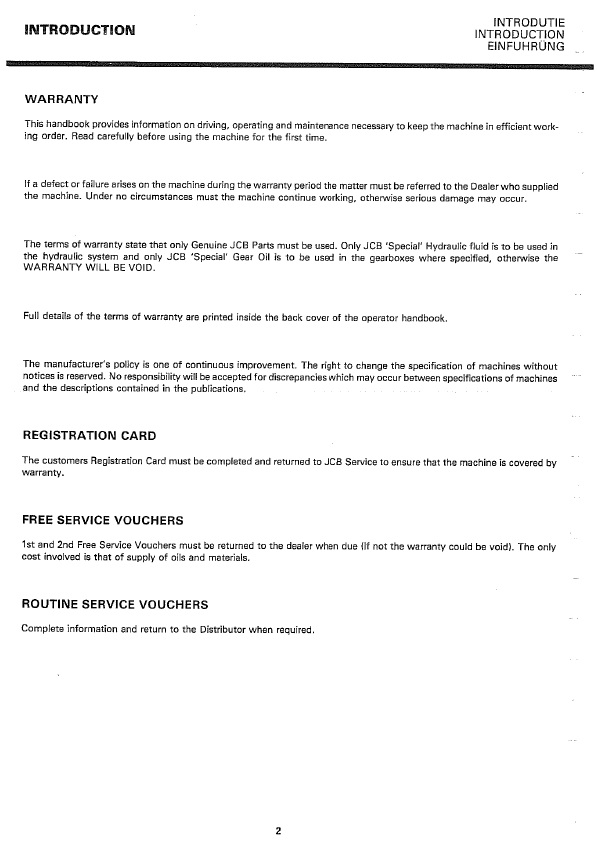 Download JCB 3C MK III 3D MK III Operator Manual (M/C 125000 Up)
