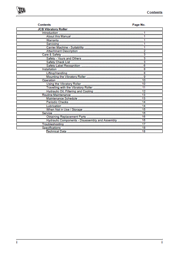 Download JCB Compactor & Roller Operating Manual