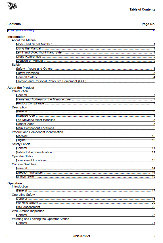 Download JCB Dumper Operator & Maintenance Manual (PDF Models)