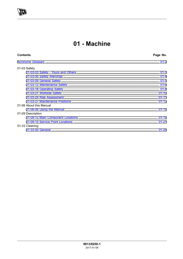 Download JCB HYDRADIG 110W Repair and Service Manual