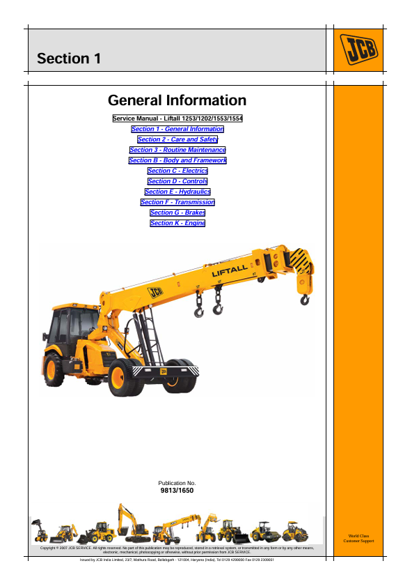 Download JCB Liftall 1253 and 1202 Repair Manual PDF