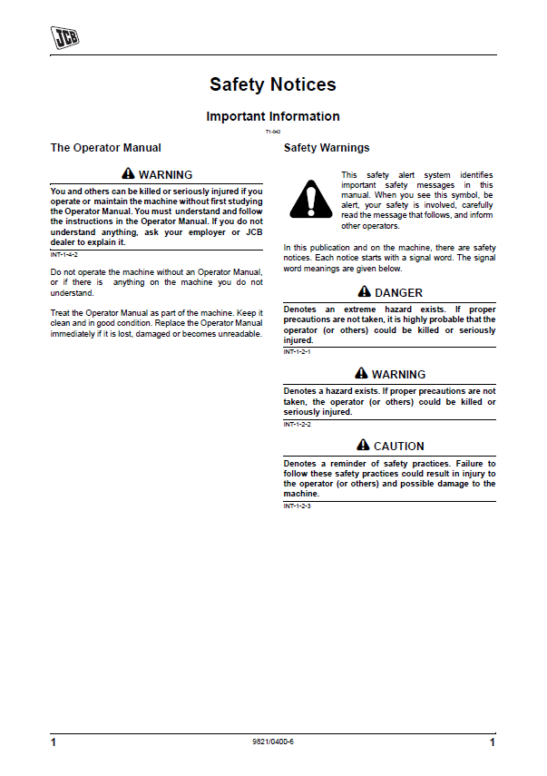 Download JCB Loadall 520-40 Maintenance & Operating Manual