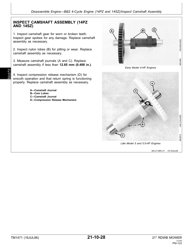Download John Deere 12PB 12PC 14 Series Mower Manual TM1471