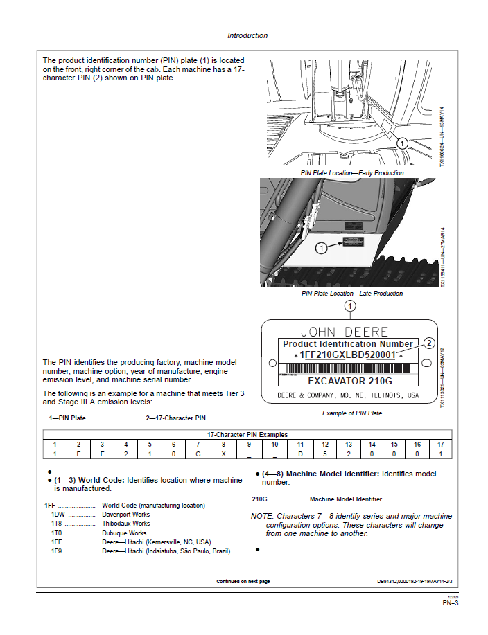 Download John Deere 210G 210GLC Excavator Manual OMT308593