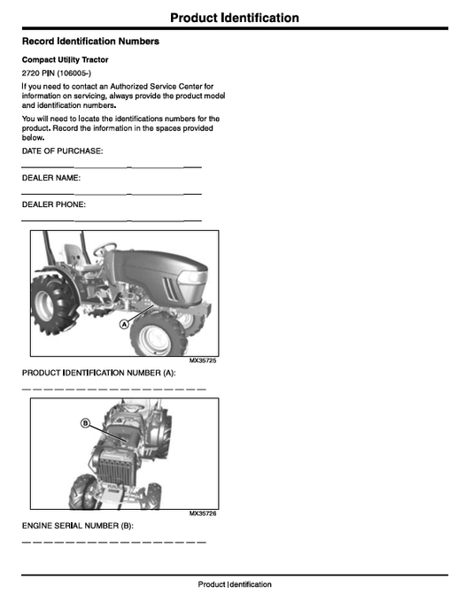 Download John Deere 2720 Tractor Operator Manual OMLVU19798 PDF
