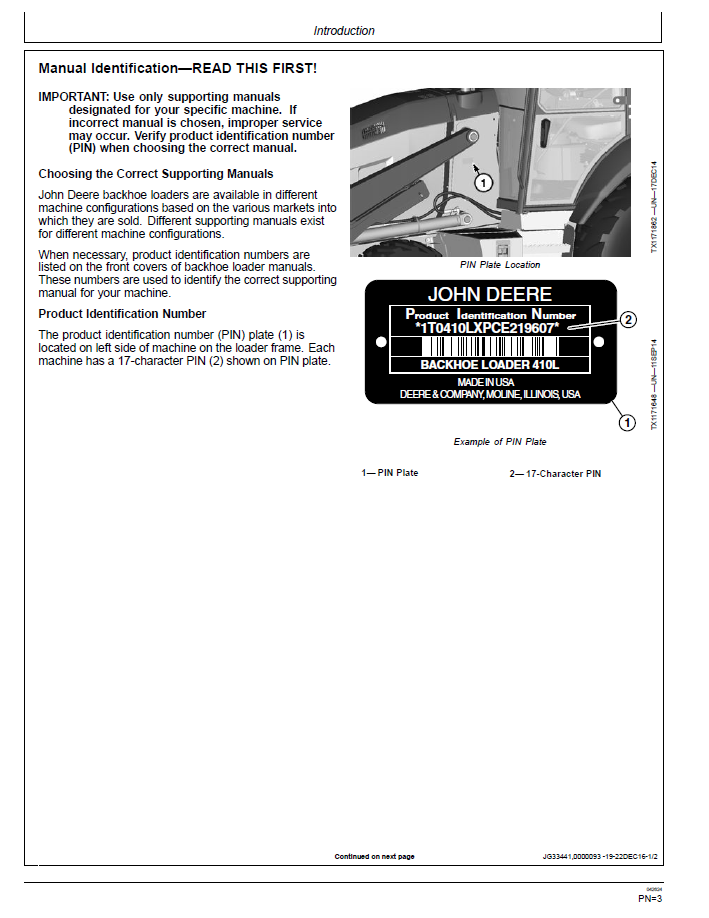 Download John Deere 310SL Backhoe Loader Operator Manual OMT357555X19