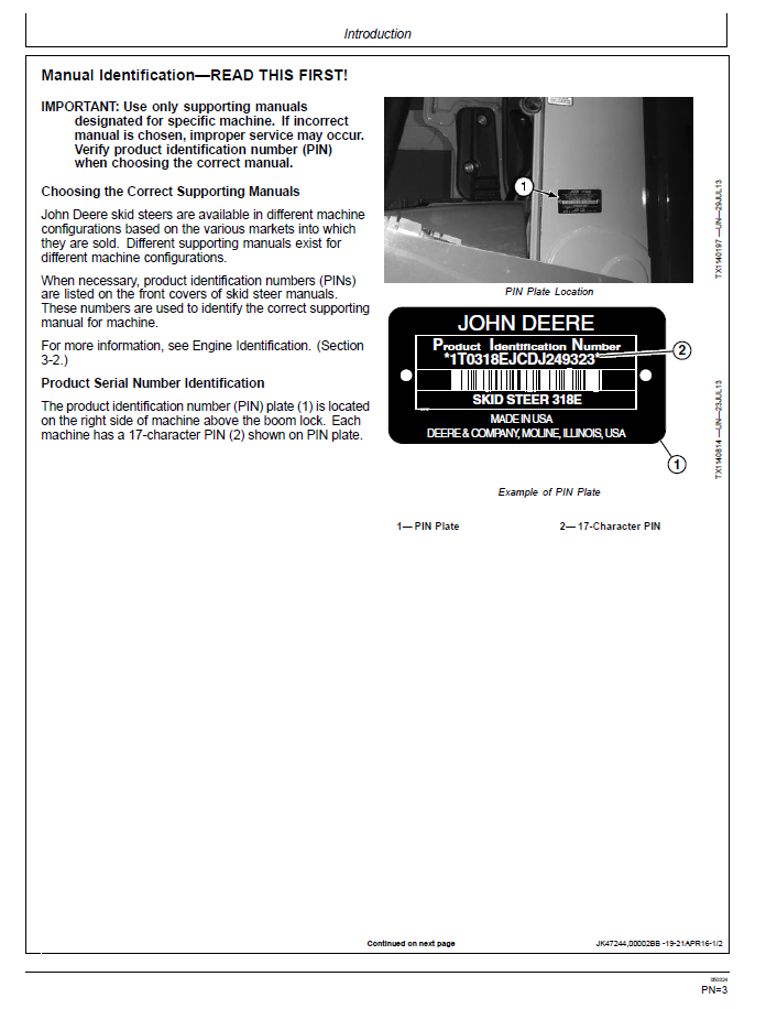 Download John Deere 318E 320E 324E Skid Steer Manual OMT306353