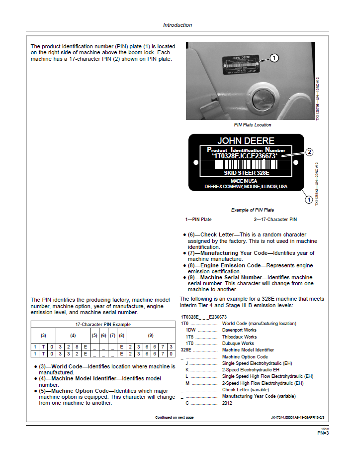 Download John Deere 328E 332E Skid Steer Loader Manual OMT306318
