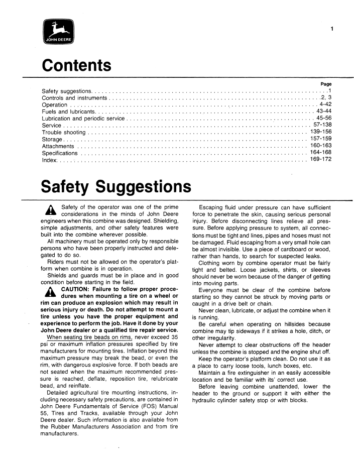 Download John Deere 4400 Combine Operator Manual | OMH98956