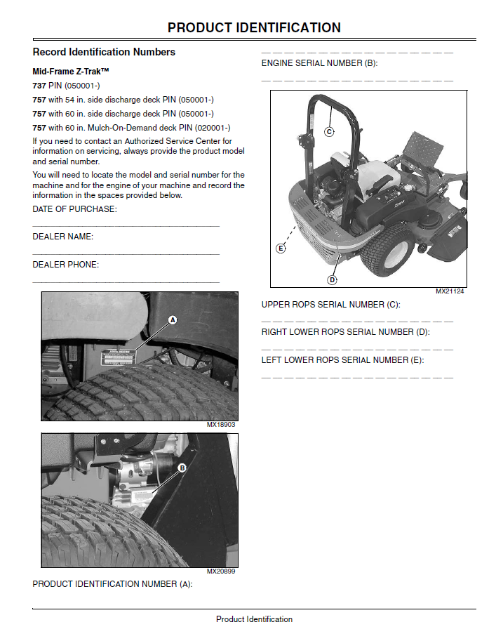 Download John Deere 737 757 Z-Trak Mower Operator Manual OMTCU20986