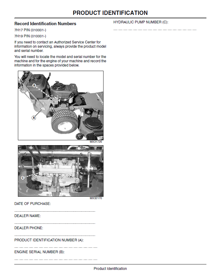 Download John Deere 7H17 7H19 Walk Behind Mower Manual OMTCU18370