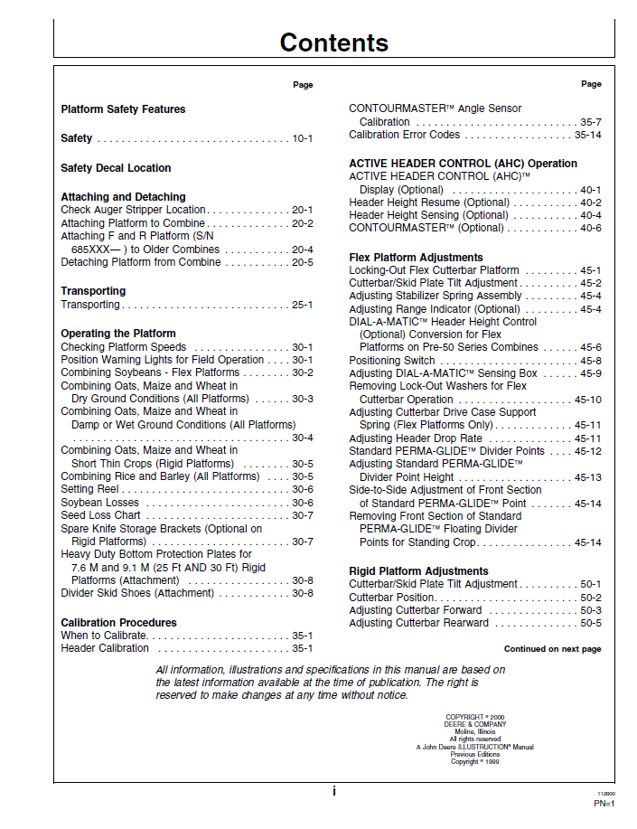 Download John Deere 900 F 900 R Series Platform Operator Manual | OMH175277