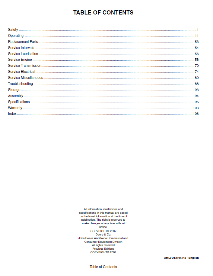 Download John Deere Compact Utility Tractor Operator Manual OMLVU13194