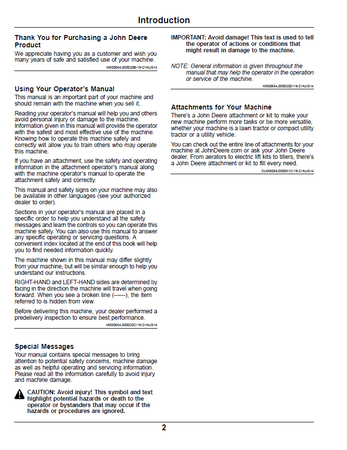 Download John Deere RSX860i Utility Vehicle Manual OMM177961