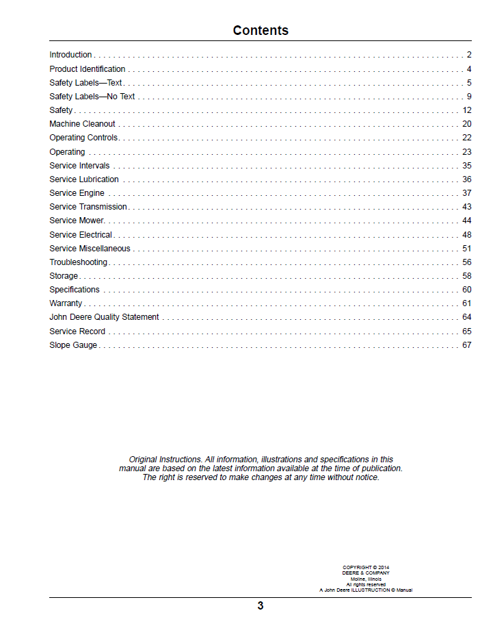 Download John Deere S240 Operator Manual | OMGX25279