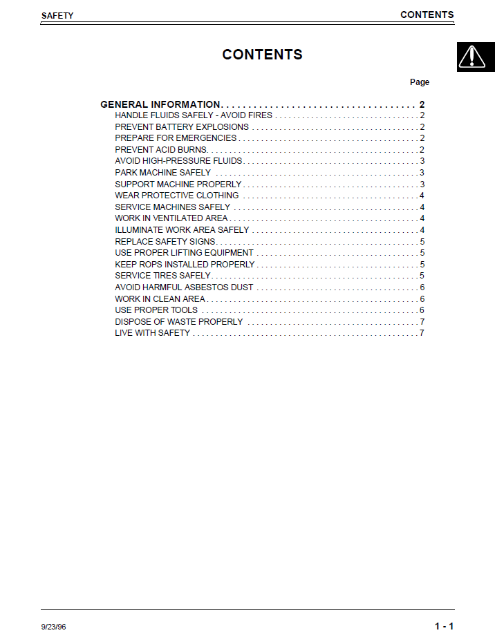 Download John Deere TM1519 F1145 Front Mower Repair Manual PDF