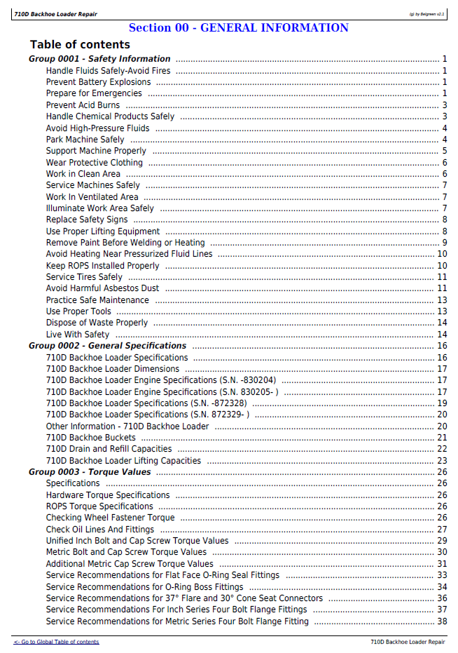 Download John Deere TM1538 Backhoe Loader Workshop Manual