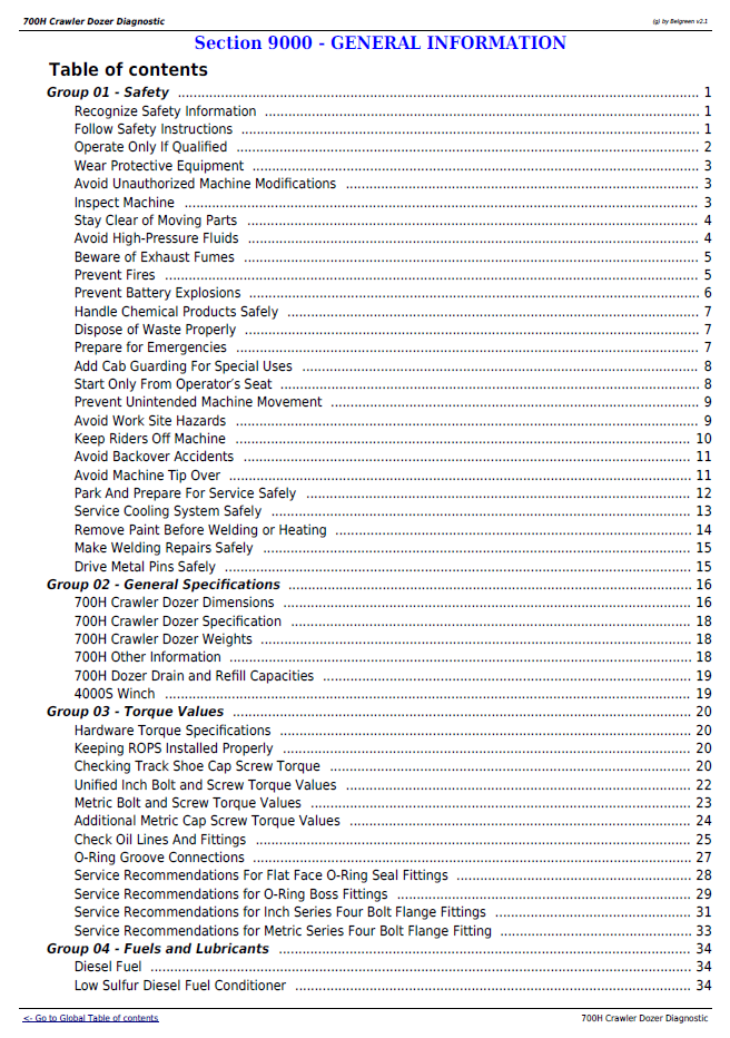 Download John Deere TM1858 Crawler Dozer Test & Repair Manual