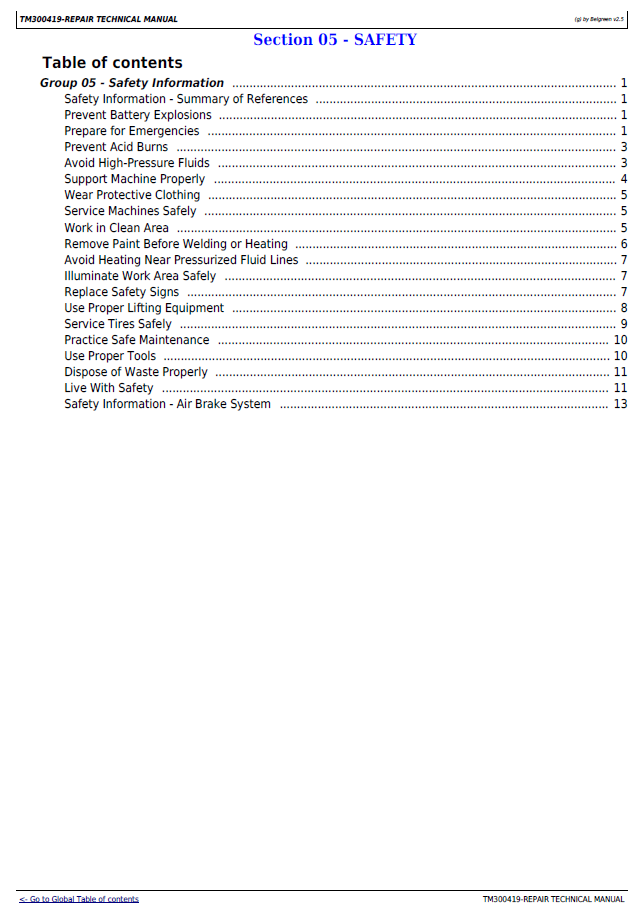 Download John Deere TM300419 Round Baler Repair Manual PDF