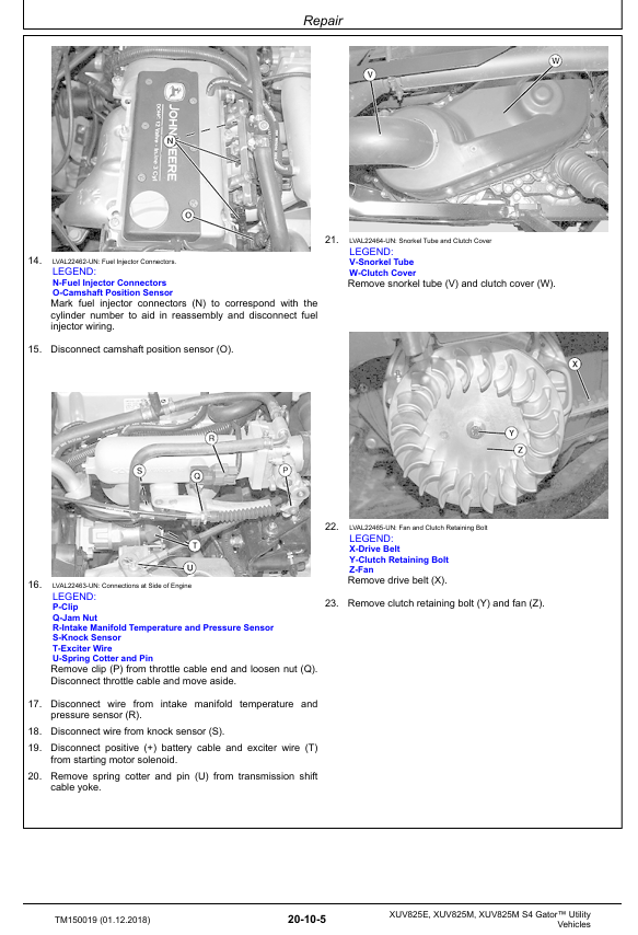 Download John Deere XUV825M S4 Gator Utility Vehicle Manual TM150019