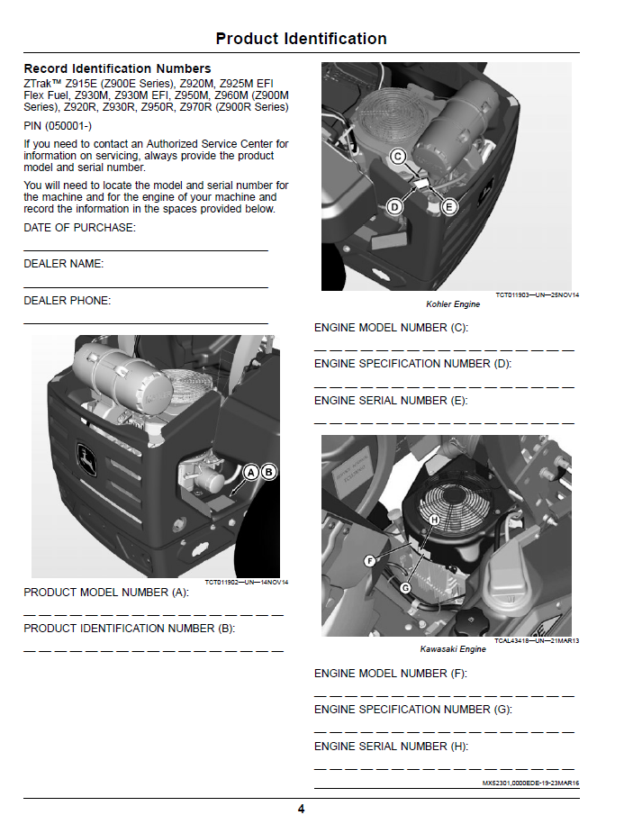 Download John Deere Z900E/Z900M/Z900R ZTrak Pro Operator Manual (OMUC15151)