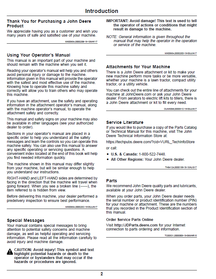Download John Deere ZTrak Pro Series OMUC18427 Operator Manual Guide