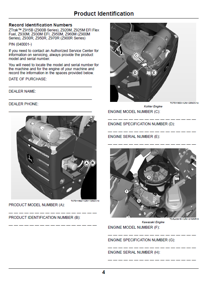 Download John Deere ZTrak Pro Z900 Series Gas Mower Manual - OMUC15068