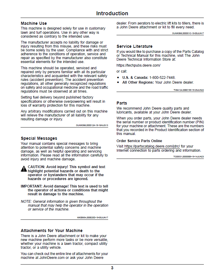 Download John Deere ZTrak Z900 Series Operator Guide OMUC43301