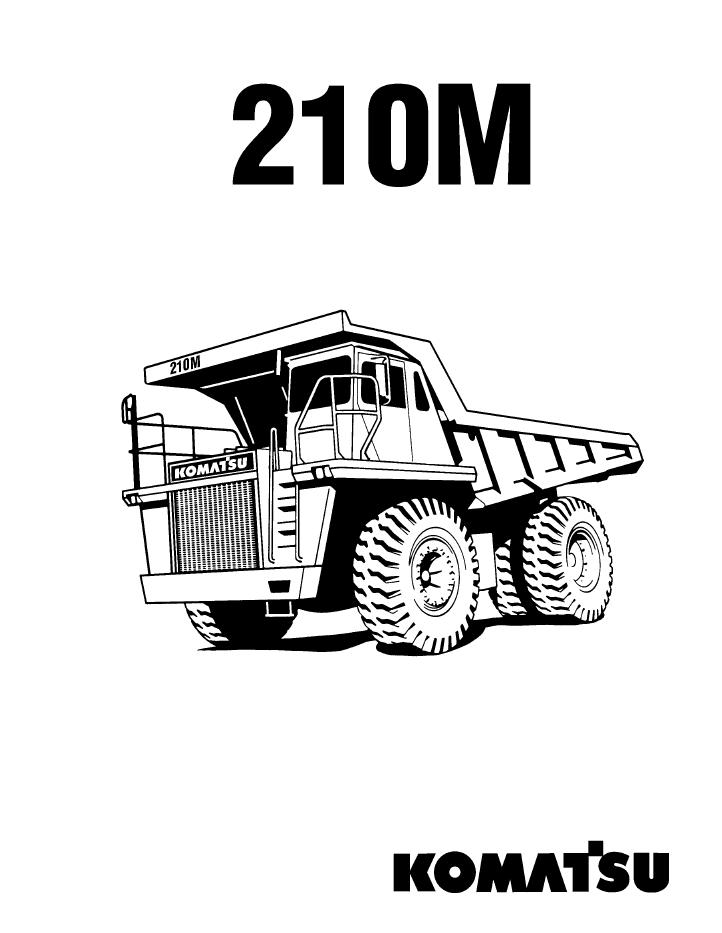Download Komatsu 210M Dump Truck Operator Manual DG725